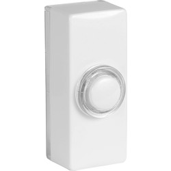 Byron Byron Wired Bell Push Illuminated White - 35783 - from Toolstation