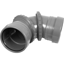 Aquaflow Adjustable Bend 0-90° Grey - 35816 - from Toolstation