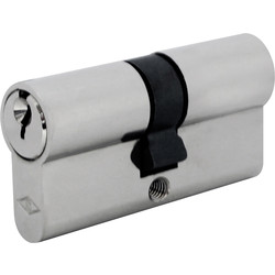 Securefast 6 Pin Double Euro Cylinder 40-40mm Nickel - 35837 - from Toolstation