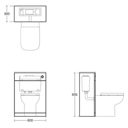 Ideal Standard i.life A Matt White WC Unit and Worktop with Back to Wall Toilet and Soft Close Seat