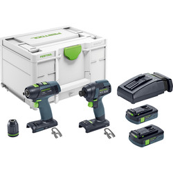 Festool 18V Impact Drill Brushless TID18 T18 Set 2 x 3.1Ah
