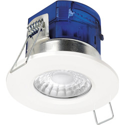 Aurora Aurora X7 Fixed 7W Dimmable Fire Rated IP65 LED Downlight Cool White 620lm - 35949 - from Toolstation