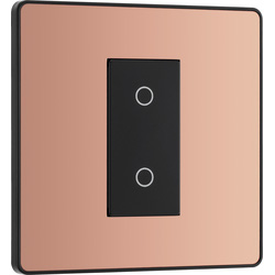 BG Evolve Polished Copper (Black Ins) 200W Single Touch Dimmer Switch, 2-Way Secondary 