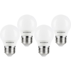 Wessex Electrical Wessex LED Frosted Dimmable Mini Globe Bulb Lamp 4.2W ES 470lm - 36145 - from Toolstation