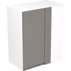Kitchen Kit / Kitchen Kit Flatpack J-Pull Kitchen Cabinet Wall Blind Corner Unit Super Gloss Dust Grey 600mm