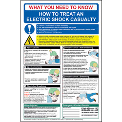 RPVC 400x600mm Safety Poster Electric Shock