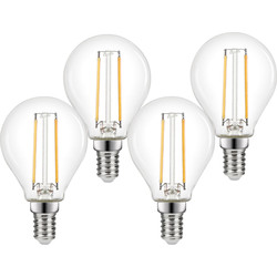 Wessex LED Filament Mini Globe Bulb Lamp 1.8W SES 250lm
