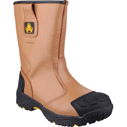 Amblers Safety / Amblers Safety FS143 Waterproof Pull On Safety Rigger Boots Tan Size 9