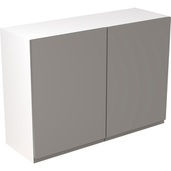 Kitchen Kit Flatpack J-Pull Kitchen Cabinet Wall Unit Super Gloss Dust Grey 1000mm