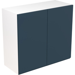 Kitchen Kit Flatpack J-Pull Kitchen Cabinet Wall Unit Ultra Matt Indigo Blue 800mm