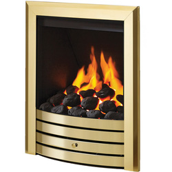 Be Modern / Be Modern Flare Deepline Manual Control Gas Fire 16" Inlet - Brass Fascia