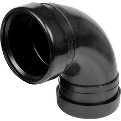 Aquaflow / Bend 110mm 92.5° Double Socket Black