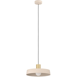 Eglo Valdiola Round Single Pendant Light Steel