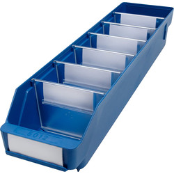 Blue Shelf Bin 500 x 120 x 95mm