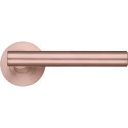 Stanza Lucca Lever on Rose Door Handles Tuscan Rose Gold