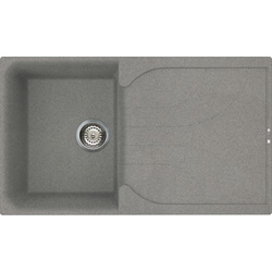 Reginox Ego Reversible Compact Composite Kitchen Sink & Drainer Single Bowl Titanium