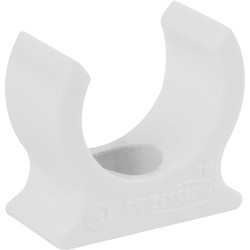 Profix / 20mm PVC Spring Clip Saddle White