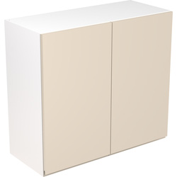 Kitchen Kit Flatpack J-Pull Kitchen Cabinet Wall Unit Super Gloss Cashmere 800mm