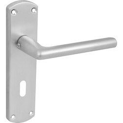 Serozzetta Serozzetta Uno Door Handles Lock Satin Chrome - 37715 - from Toolstation