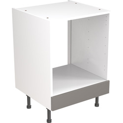 Kitchen Kit / Kitchen Kit Flatpack Slab Kitchen Cabinet Base Oven Unit Super Gloss Dust Grey 600mm