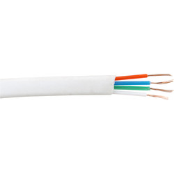 Pitacs Telephone Cable CCA 2 Pair x 100m White, Drum