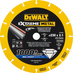 DeWalt Extreme Metal Cutting Disc 230 x 2.1 x 22.23mm