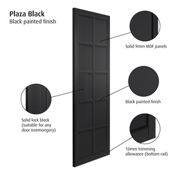 Plaza Black Internal Door