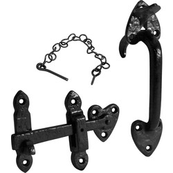 Eclipse Antique Iron Suffolk Latch Black - 38413 - from Toolstation