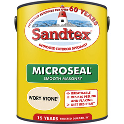 Sandtex Sandtex Ultra Smooth Masonry Paint 5L Ivory Stone - 38424 - from Toolstation