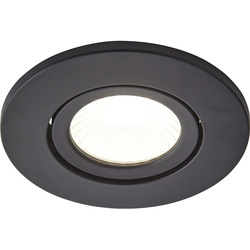 Spa Lighting Spa Integrated LED 5W Fire Rated Adjustable IP65 Downlight Satin Black 500lm 4000K - 38808 - from Toolstation
