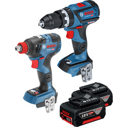 Bosch Bosch 18V Combi Drill & Impact Driver / Wrench Twin Pack 2 x 5.0Ah - 38848 - from Toolstation