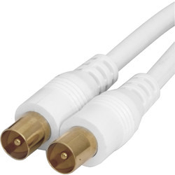 PROception / PROception Digital Fly Lead White 2m Coax to Coax Gold Contacts