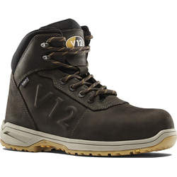 V12 Lynx Waterproof Safety Boots Brown Size 10.5