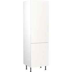 Kitchen Kit / Kitchen Kit Flatpack Value Slab Kitchen Cabinet Tall Fridge & Freezer 70/30 Unit Matt White 600mm