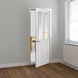 Canterbury 2 Light White Internal Door Grained 35 x 1981 x 762mm