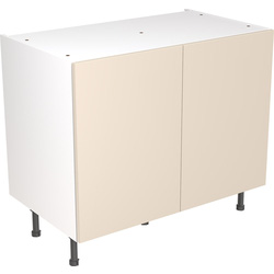 Kitchen Kit Flatpack Slab Kitchen Cabinet Base Unit Super Gloss Cashmere 1000mm