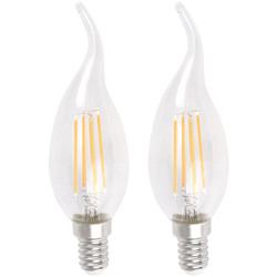 LED Filament Flame Tip Candle Lamp 4W SES (E14) 450lm