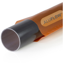 Aluflow Aluminium Round Downpipe Length Grey 68mm x 4m