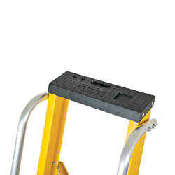 Lyte Heavy Duty Fibreglass Platform Step Ladder With Safety Handrail