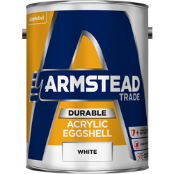 Armstead Trade Durable Acrylic Eggshell Paint White 5L
