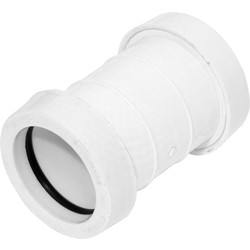 Aquaflow Push Fit Straight Coupling 32mm White - 40503 - from Toolstation