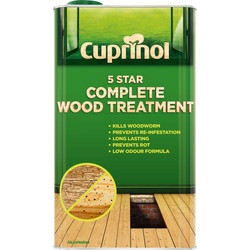 Cuprinol Cuprinol 5 Star Complete Wood Treatment 5L Clear - 40546 - from Toolstation