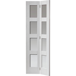 JB Kind / Cayman White Glazed Internal Bi-fold Door 35 x 1981 x 762mm
