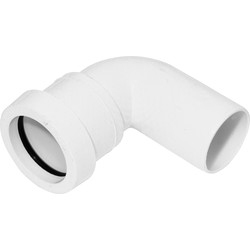 Aquaflow Push Fit 90° Conversion Bend 32mm White - 40757 - from Toolstation