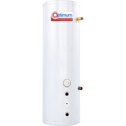 RM Cylinders RM Optimum Stainless Steel Indirect Unvented Hot Water Cylinder 1100 x 545 150L - 41183 - from Toolstation