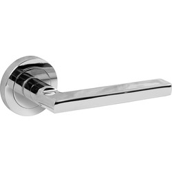 Scylla Lever On Rose Door Handles Polished - 41488 - from Toolstation