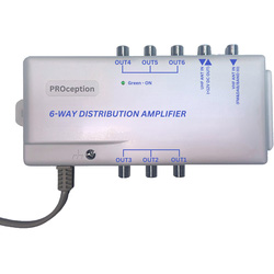 PROception 6-Way TV Distribution Amplifier for FM/DAB/UHF, 8dB Gain, Triple Filtered: 5G, 4G & TETRA 