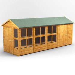 Power Apex Potting Shed Combi including 6ft Side Store 18' x 6'