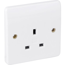 MK Unswitched Socket 1 Gang 13A