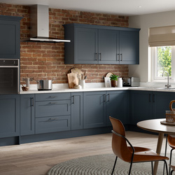 Kitchen Kit Ready Made Shaker Kitchen Cabinet Base Unit Ultra Matt Indigo Blue